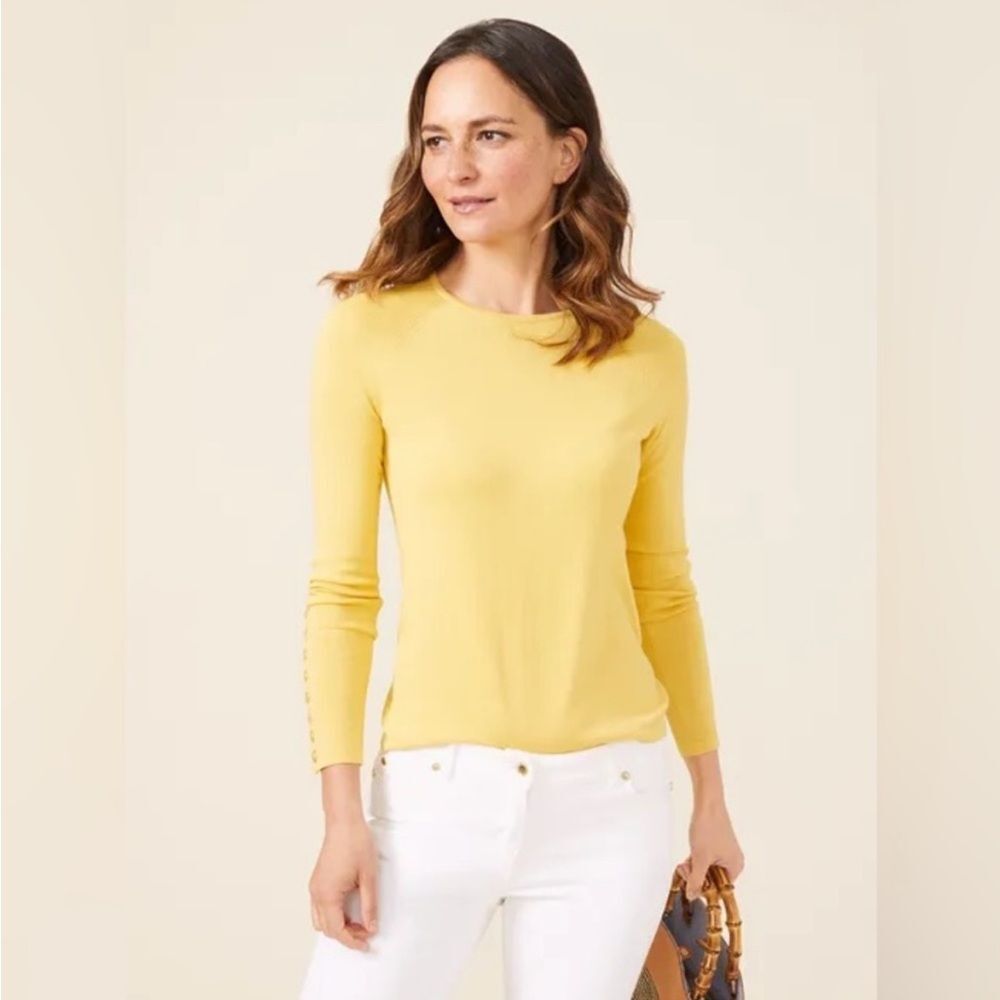J. McLaughlin Jamey Sweater in Dandelion Yellow Size Medium